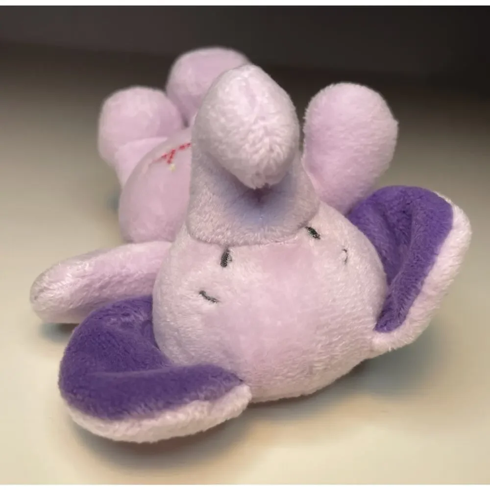 Vintage 2003 Kids II Purple Elephant Plush 5” Mini Small Stuffed Toy Celebrate